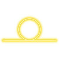 neon noose line border yellow vector