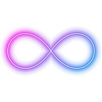 neon infinity line vector