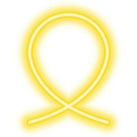 neon ribbon frame yellow vector