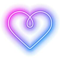 neon heart frame vector