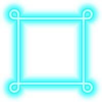 blue neon knot corner border vector