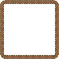 brown rope square frame vector
