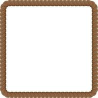 brown rope square frame vector