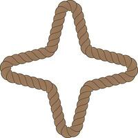 Sparkle Star frame rope vector