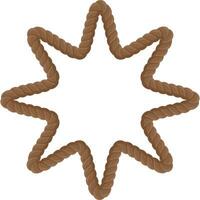 brown rope multi star frame vector