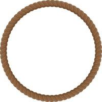 brown rope round frame border vector