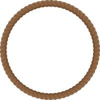 brown rope round frame border vector