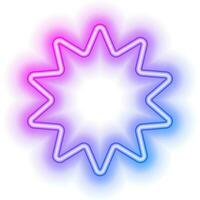 neon multi star frame vector