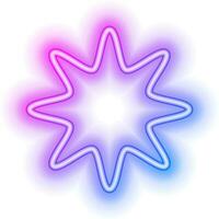 neon multi star frame vector