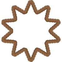 brown rope multi star frame vector