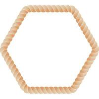 rope hexagon frame vector