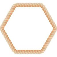 rope hexagon frame vector