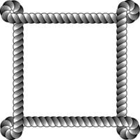 rope knot corner border vector