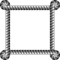 rope knot corner border vector