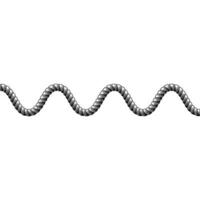 rope wavy line vector