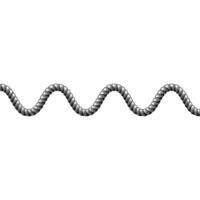 rope wavy line vector