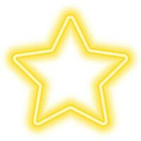 neon star frame yellow vector
