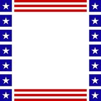Square american flag frame vector