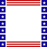 Square american flag frame vector