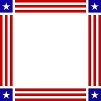 Square american flag frame vector