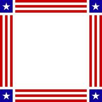 Square american flag frame vector