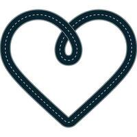 road heart frame vector