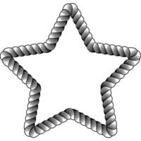 cuerda estrella marco vector