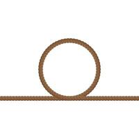 brown rope noose line border vector