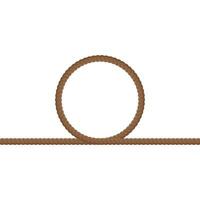 brown rope noose line border vector