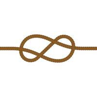 brown knot line border rope vector