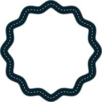 road sticker badge frame vector