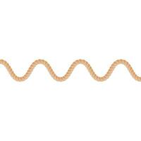 rope wavy line vector