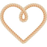 rope heart frame vector