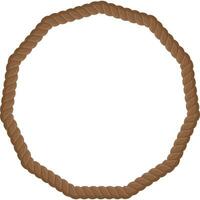 brown rope round frame border vector