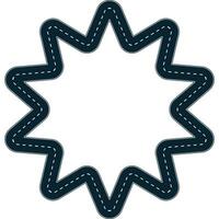 road multi star frame vector