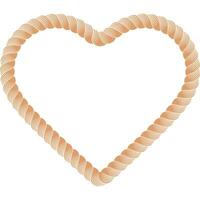 rope heart frame vector