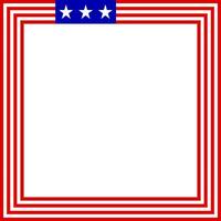 usa flag square frame vector