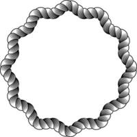 rope sticker badge frame vector