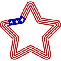 usa flag star frame vector