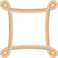rope knot corner border vector