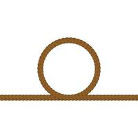 brown noose line border rope vector
