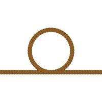 brown noose line border rope vector