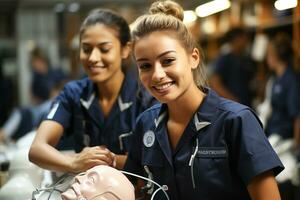 A nursing student in Tamil Nadu. An Indian student at a medical university.Generative AI photo