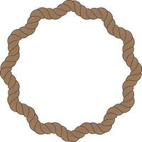 sticker badge frame rope vector