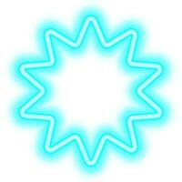 blue neon multi star frame vector