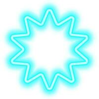 blue neon multi star frame vector