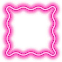 pink Squiggle frame neon vector