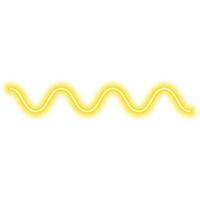 neón ondulado línea amarillo vector