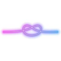 neon knot line border vector