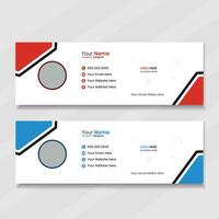 Professional creative modern corporate email signature design and minimalist email signature vector